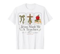 Jesús me Hizo un Maestro Escuela Cristiana Propósito Dios Cruz Camiseta