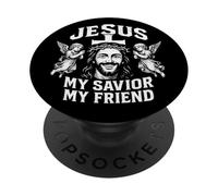 Jesús, mi Salvador, Amigo mío - Vintage Christian Faith PopSockets PopGrip Adhesivo