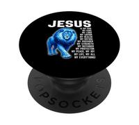 Jesús Mi Señor León de la Tribu Judá Adoración Cristiana PopSockets PopGrip Adhesivo