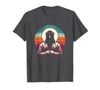 Jesus MMA Fighter - Artes Marciales religiosas cristianas Divertidas Camiseta, Hombre, Jaspeado Oscuro, 3XL