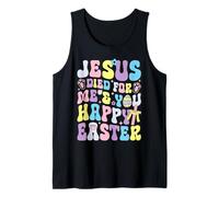 Jesús Muere por ti y yo Feliz Resurrección Cristiana Pascua Camiseta sin Mangas
