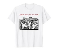 Jesús murió por Nuestros pecados (gráfico de ilustración Vintage) Camiseta