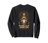 Jesús Natividad Oh Ven Déjanos Adorarlo Vintage Adulto Sudadera