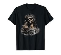 Jesús Negro, Cristianismo, Iglesia, Cristo, Jesús Camiseta gráfica económica