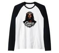 Jesús Negro, Cristianismo, Iglesia, Cristo, Jesús Camiseta Manga Raglan