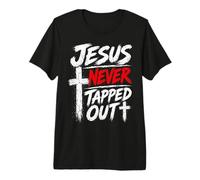 Jesus Never Tapped out Christian Wrestling Apparel Camiseta Premium