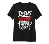 Jesus Never Tapped out Christian Wrestling Apparel Camiseta Premium