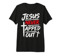 Jesus Never Tapped out Christian Wrestling Apparel Camiseta Premium