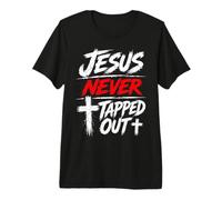 Jesus Never Tapped out Christian Wrestling Apparel Camiseta Premium