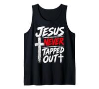 Jesus Never Tapped out Christian Wrestling Apparel Camiseta sin Mangas