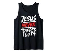 Jesus Never Tapped out Christian Wrestling Apparel Camiseta sin Mangas