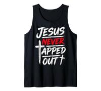 Jesus Never Tapped out Christian Wrestling Apparel Camiseta sin Mangas