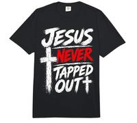 Jesus Never Tapped out Christian Wrestling Apparel Comfort Colors Adult Heavyweight T-Shirt
