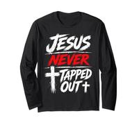 Jesus Never Tapped out Christian Wrestling Apparel Manga Larga