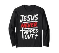 Jesus Never Tapped out Christian Wrestling Apparel Manga Larga