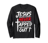 Jesus Never Tapped out Christian Wrestling Apparel Manga Larga