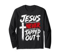 Jesus Never Tapped out Christian Wrestling Apparel Manga Larga
