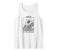 Jesús no es una religión es una relación girasol Camiseta sin Mangas