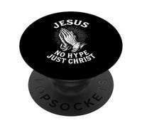 Jesús No Hype Solo Cristo Orando Fe Cristiana PopSockets PopGrip Adhesivo