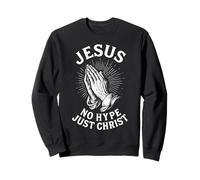 Jesús No Hype Solo Cristo Orando Fe Cristiana Sudadera