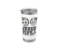 Jesús no sacó fe cristiana vintage Vaso térmico de acero inoxidable de doble pared