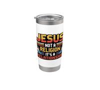 Jesus Not A Religion It's A Relationship Vaso térmico de acero inoxidable de doble pared