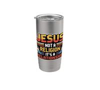 Jesus Not A Religion It's A Relationship Vaso térmico de acero inoxidable de doble pared