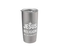 Jesus Not A Religion It's A Relationship Vaso térmico de acero inoxidable de doble pared