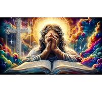 Jesús-on-The-Cross Puzzle para Adultos y niños 1000 Piezas Juego desafiante Regalo Divertido & Actividad en casa para decoración Mural y Regalos 70x50cm/1000pcs