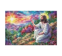 Jesús Oración en el Arroyo Religioso Fe Espiritual Puzzle 1000 Piezas para Adultos Agradable Divertido Y Relajante Pasatiempos Y Ocio 1000 PCS（75x50cm）