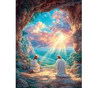 Jesús orando al Borde del mar Puzzle 500 Piezas Cartón Grueso para Adultos Y Adolescentes Ocio Doméstico Terapia Relajación Mejor Valorado Idea De Regalo 500 PCS