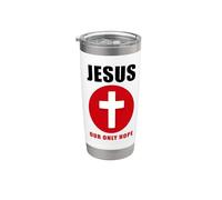 Jesus Our Only Hope - Christian Faith Evangelism Gospel Vaso térmico de acero inoxidable de doble pared