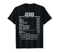Jesús Pagó Todo Gracioso Fe Cristiana Adoración Religiosa Camiseta