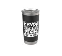 Jesús para el alma y para el cuerpo Kendo Vaso térmico de acero inoxidable de doble pared