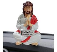 Jesús para el salpicadero del Coche - Escultura Religiosa Jesús para el salpicadero del Coche | Figura de Jesús de Resina para Escritorio para Mesita de Noche, Escritorio, Apartamento, B