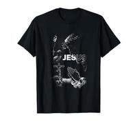 Jesús pasión con fe Cruz oración Cristiana Camiseta