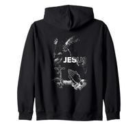 Jesús pasión con fe Cruz oración Cristiana Sudadera con Capucha