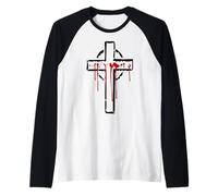 Jesús Pasión Cristo Crucifijo Fe Gólgota Dios Inquisición Camiseta Manga Raglan