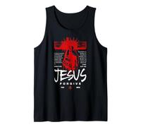Jesús Perdona Cristiano Resucitado Salvador Fe Pascua Camiseta sin Mangas