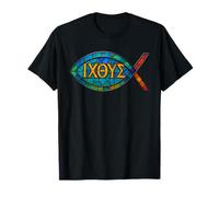 Jesús Pez Símbolo Ichthys Christian Camiseta