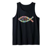 Jesús Pez Símbolo Ichthys Christian Camiseta sin Mangas