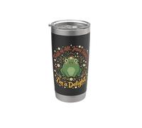 Jesús piensa que soy una delicia Funny Christian Frog Faith 5 Vaso térmico de acero inoxidable de doble pared