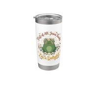 Jesús piensa que soy una delicia Funny Christian Frog Faith 5 Vaso térmico de acero inoxidable de doble pared