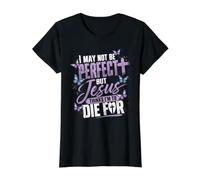 Jesús Piensa Que yo valgo su Sacrificio Cristiano Camiseta gráfica económica, Mujer, Negro, S