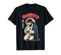 Jesus Prayer Manga Anime Japonés Cristiano Fe Hombres Mujeres Camiseta