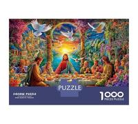 Jesús Puzzle 1000 Piezas para La Familia-Rompecabezas Difícil, Apto para Adultos Y Adolescentes A Partir De 14 Años 52x38cm/1000pcs