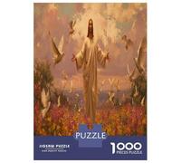 Jesús Puzzle Regalo Creativo Decoración Familiar 1000 Piezas Dioses Rompecabezas Imposible Entretenimiento Creativo para Adultos 52x38cm/1000pcs