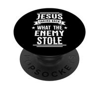 Jesús recuperando lo que el enemigo robó PopSockets PopGrip Adhesivo