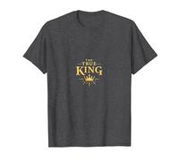 Jesús Reigns: Corona Radiante Inspiración de fe Cristiana Camiseta, Hombre, Jaspeado Oscuro, M