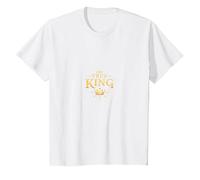 Jesús Reigns: Corona Radiante Inspiración de fe Cristiana Camiseta, Niños, Blanco, 10 años
